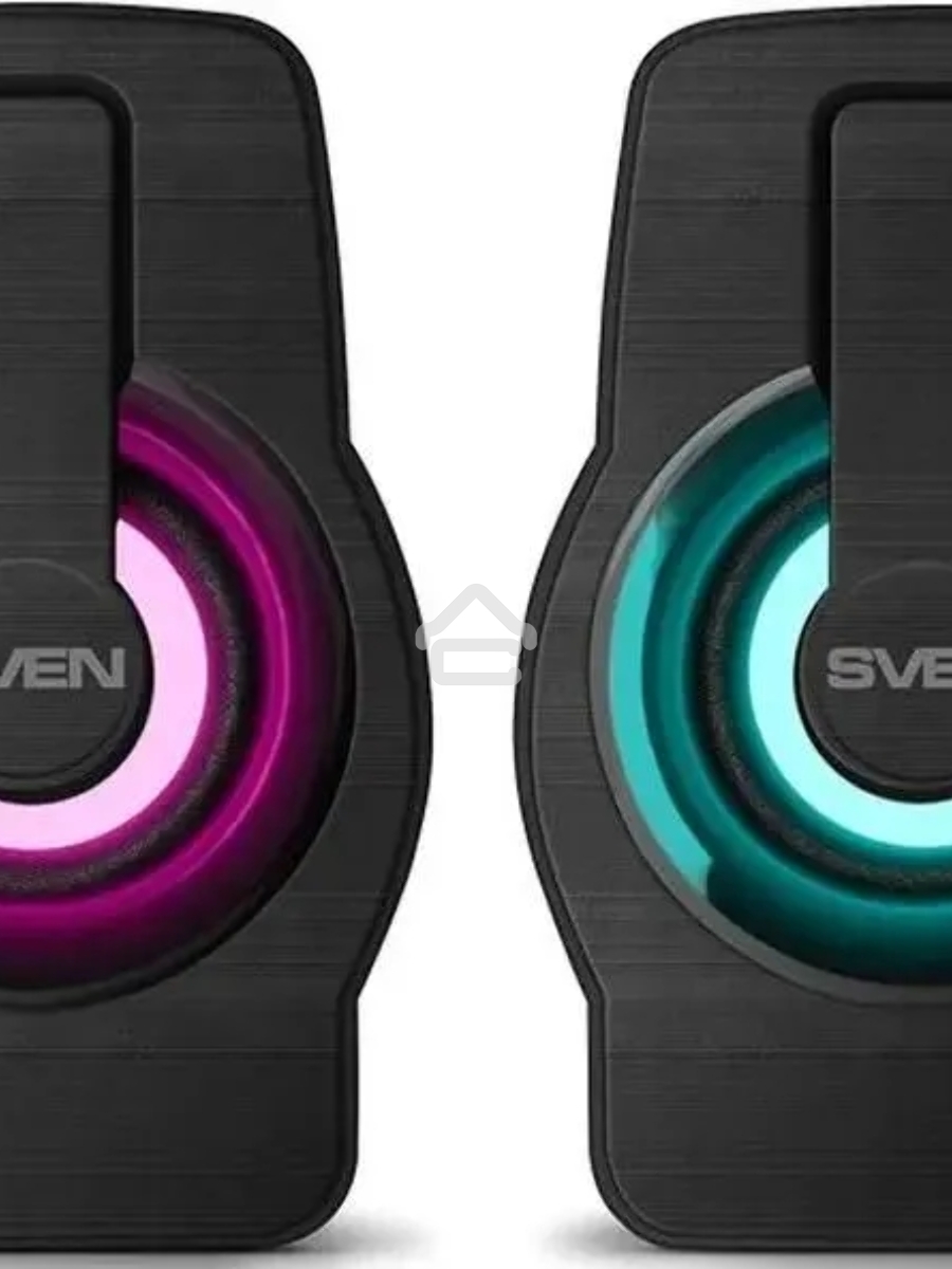 Колонки чёрные Sven 255 (2x3W, RGB подсветка, USB)
