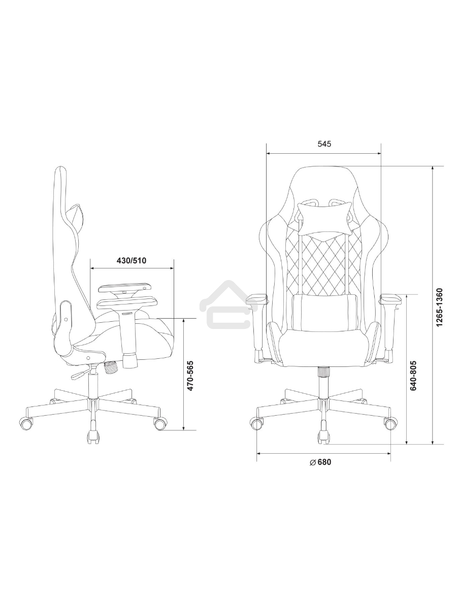 Кресло игровое Бюрократ VIKING 7 KNIGHT BL FABRIC синий текстиль/эко.кожа крестовина металл/пластик
