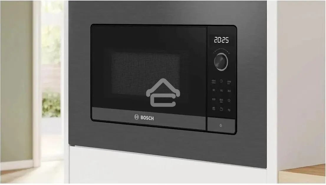 Микроволновая печь встраиваемая Bosch BEL623MD3 серый/черный, 20 л, 800 Вт, переключатели - поворотный механизм/сенсор