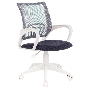 Кресло компьютерное Бюрократ CH-W695NLT TW-04 TW-12 темно-серый, сетка/ткань, крестовина пластик, пластик белый