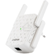 Повторитель беспроводного сигнала Digma D-WR310 (D-WR310V2) N300 Wi-Fi белый