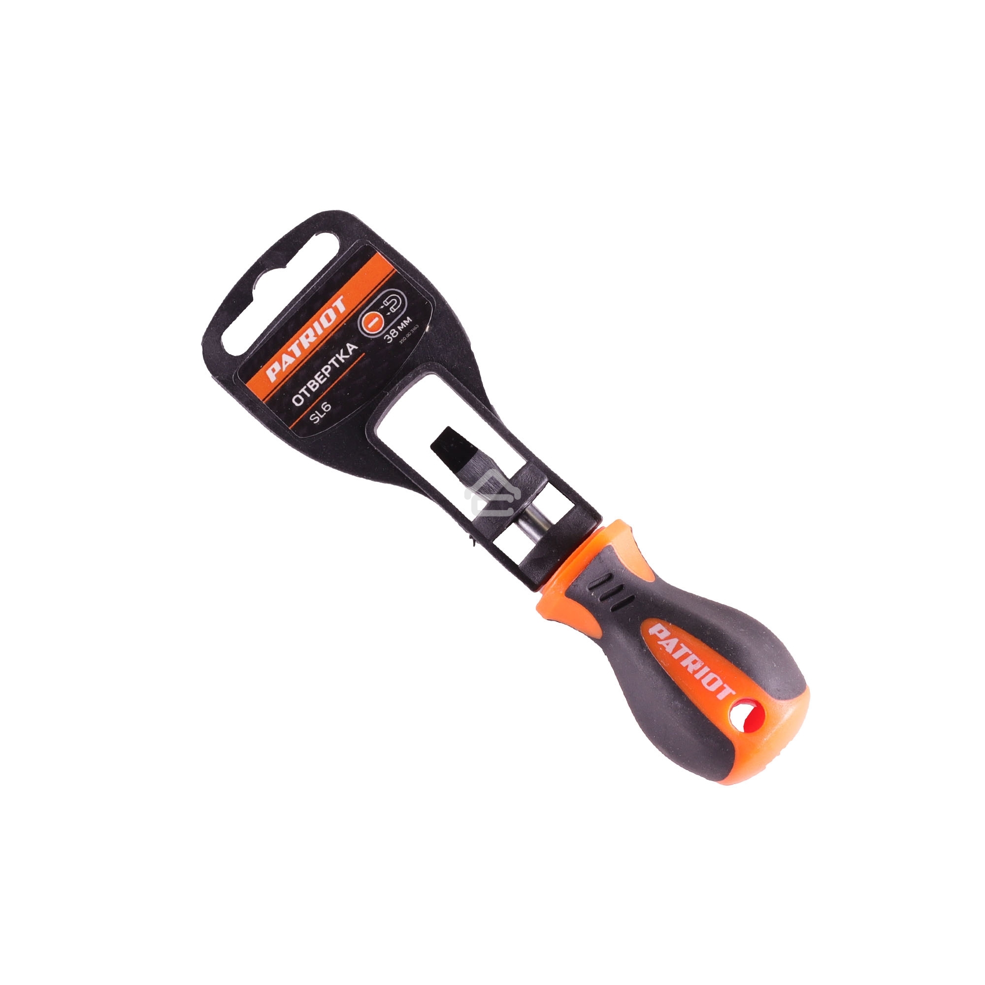 Отвертка Patriot SL6x38, CR-V, магнитная, двухкомпонентная рукоятка