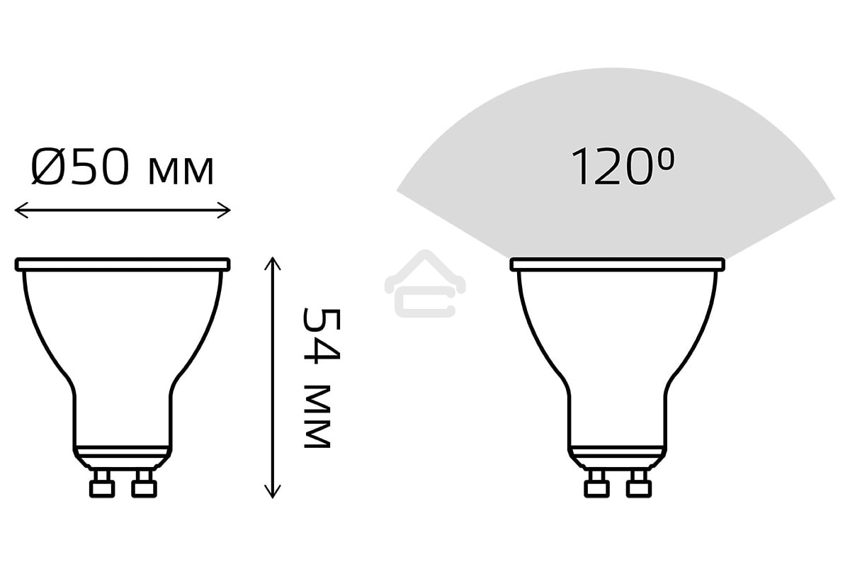 Лампа светодиодная GAUSS LED MR16 GU5.3-dim 5W 2700K диммируемая
