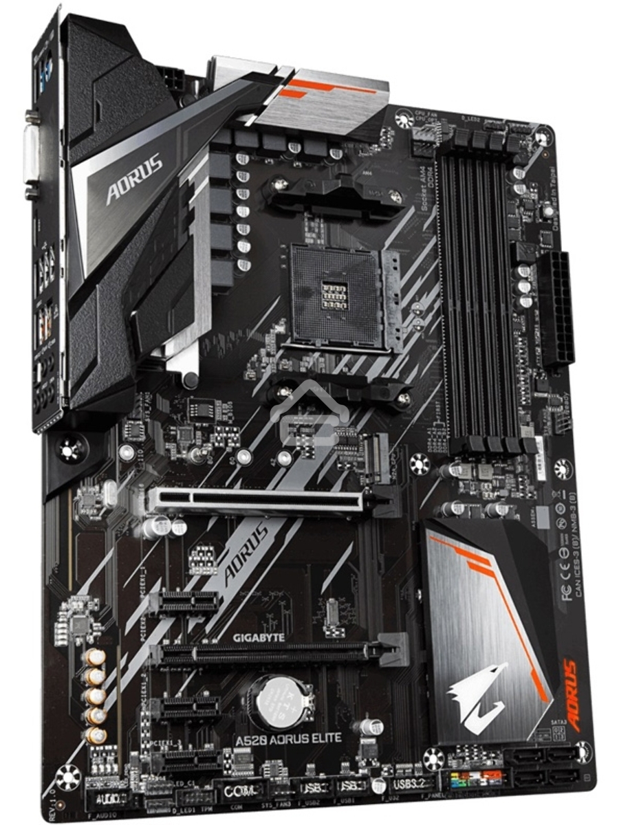 Материнская плата Gigabyte A520 AORUS ELITE, AM4, AMD A520, 4xDDR4, 4xSATA, 1xM.2, 1xPCI-E 3.0 x16, 1xHDMI, 1xDVI-D, 1x 1Gb LAN, 2xUSB 2.0, 4xUSB 3.2 Gen 1, 3x3.5 мм, 7.1, Micro-ATX