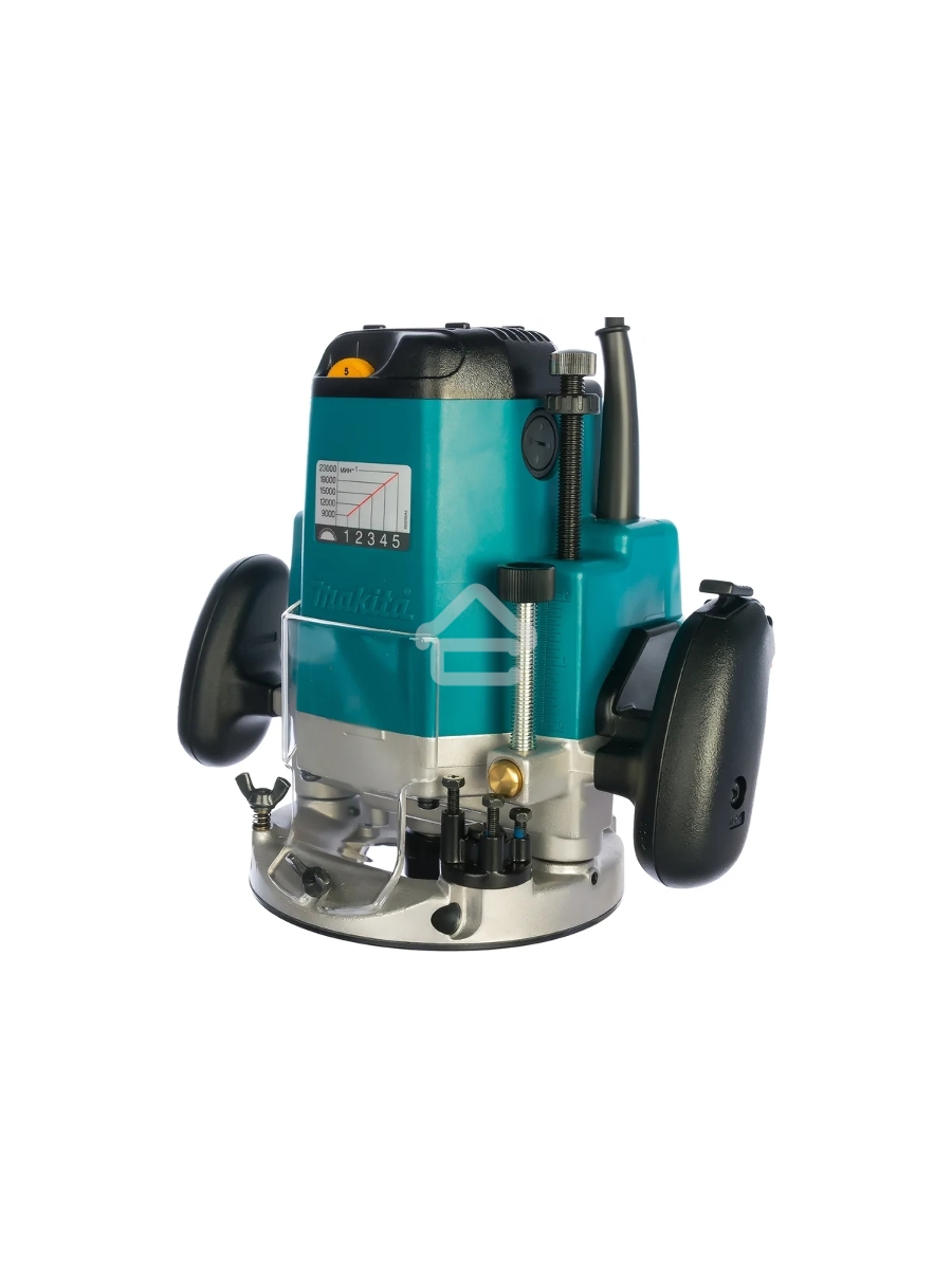 Фрезеры Makita 3612C Фрезер, {1850Вт,9000-23000об\м,ход-60мм,цанга-12мм,6кг,кор,пл пуск, эл тормоз, направл}