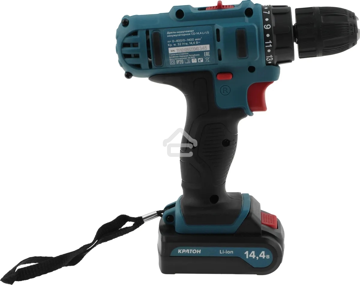 Дрель-шуруповерт аккумуляторная Кратон CD-14,4-Li-1,5