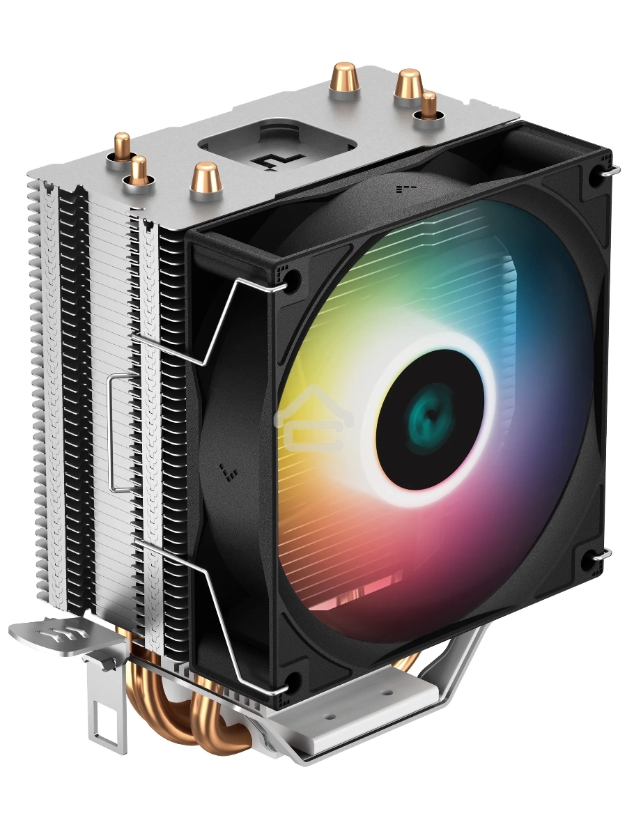 Кулер для процессора DEEPCOOL AG300 LED, 92 мм, алюминий/медь, 3050 об/мин, 30.5 дБ, 4 pin, 150 Вт, 129 мм