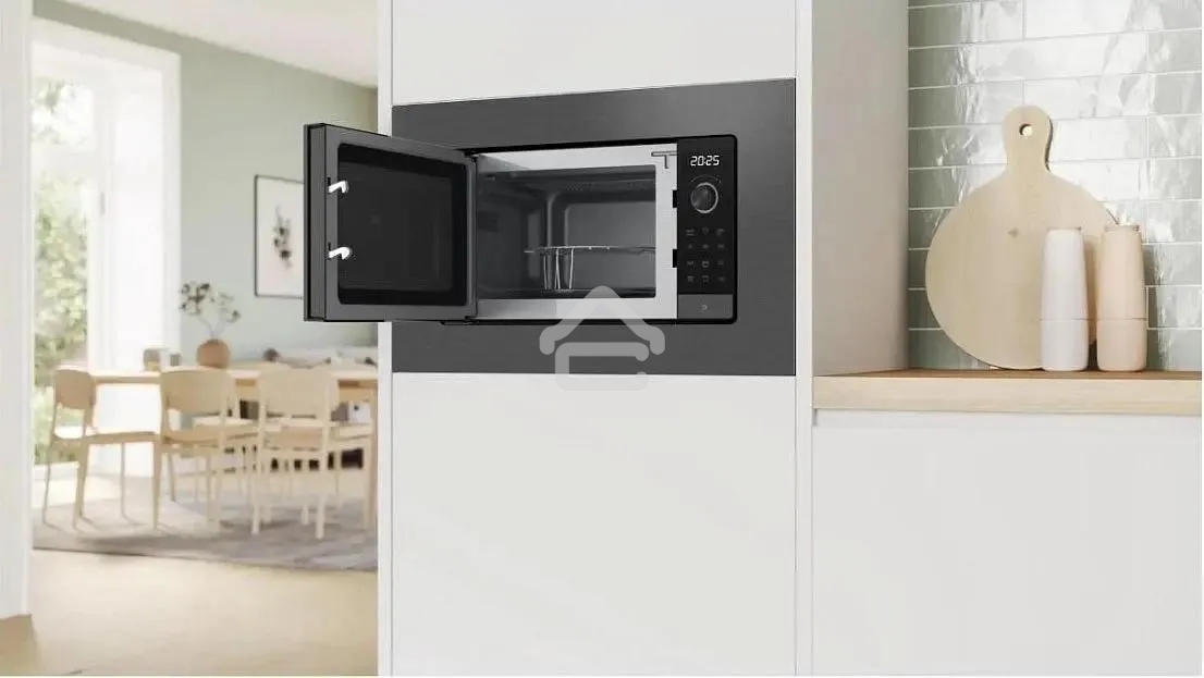 Микроволновая печь встраиваемая Bosch BEL623MD3 серый/черный, 20 л, 800 Вт, переключатели - поворотный механизм/сенсор