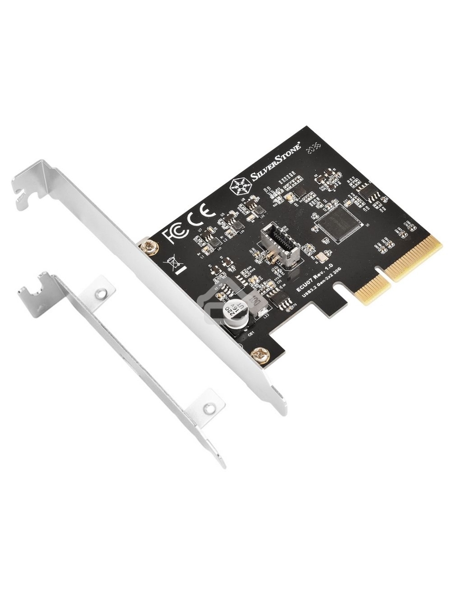 Контроллер Silverstone G56ECU070000010 SuperSpeed USB 20Gbps / internal USB-C Key-A 3.2 Gen 2x2 PCIe expansion card