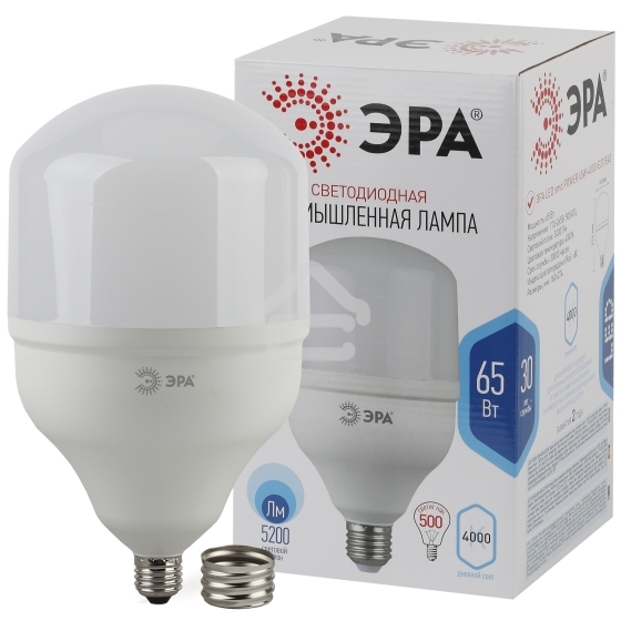 Лампа светодиодная ЭРА Б0027923 STD LED POWER T160-65W-4000-E27/E40