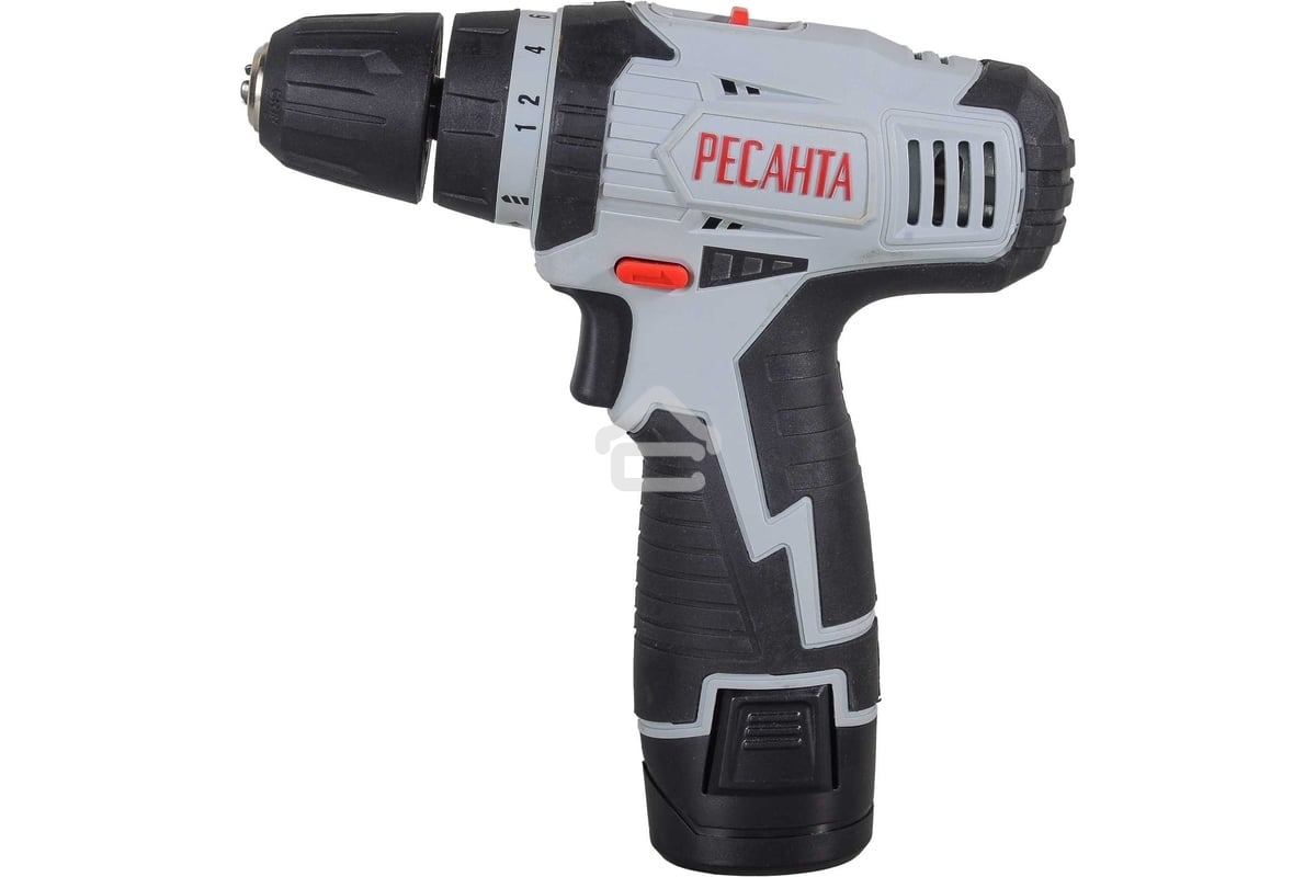 Дрель-шуруповерт аккумуляторная Ресанта ДА-12-2Л 75/14/1, Аккумуляторная, 12В