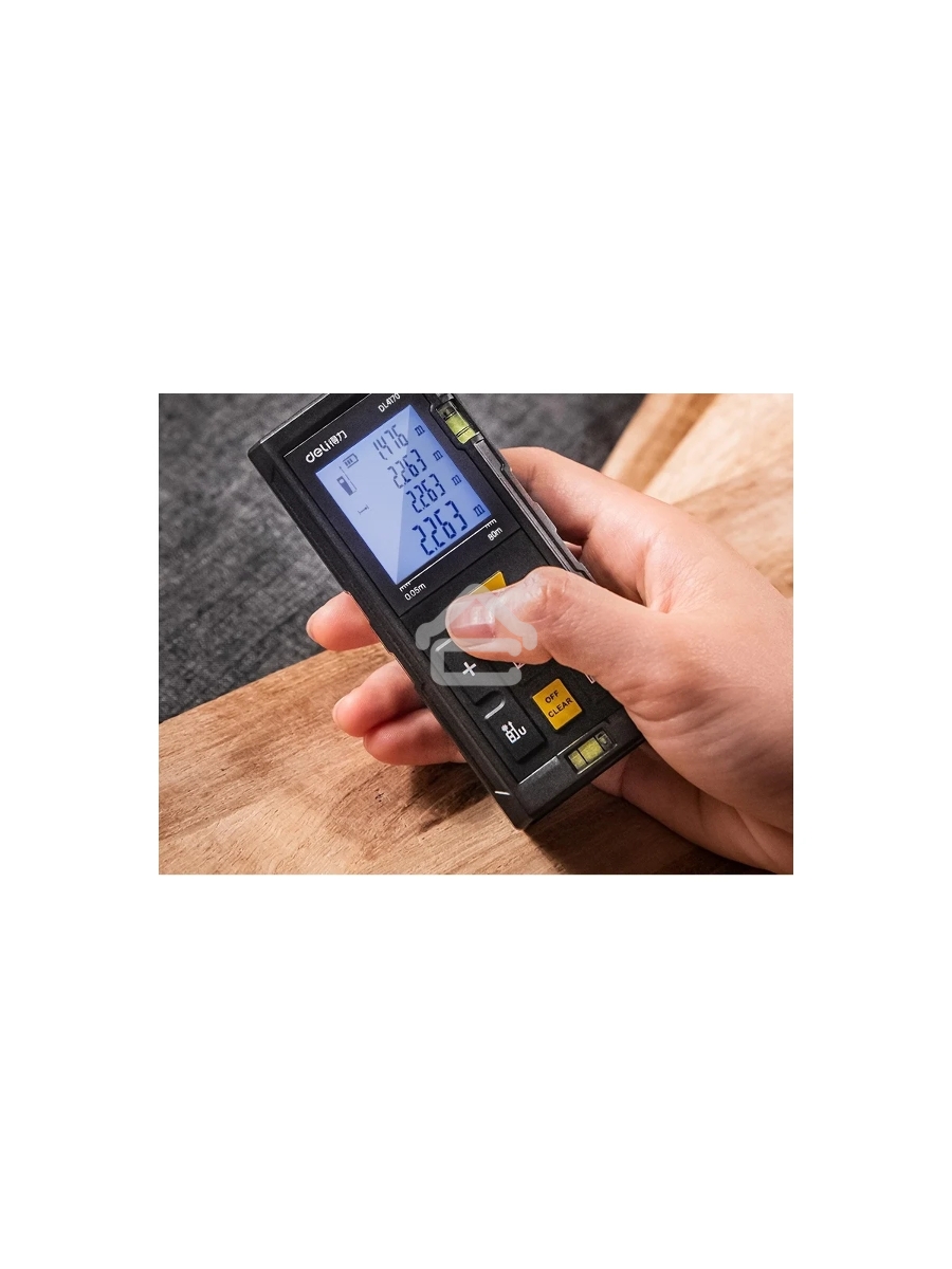 Лазерный дальномер Deli DL4170 (Диапазон измерения 0,05~80м, точность измерения: ±3мм)