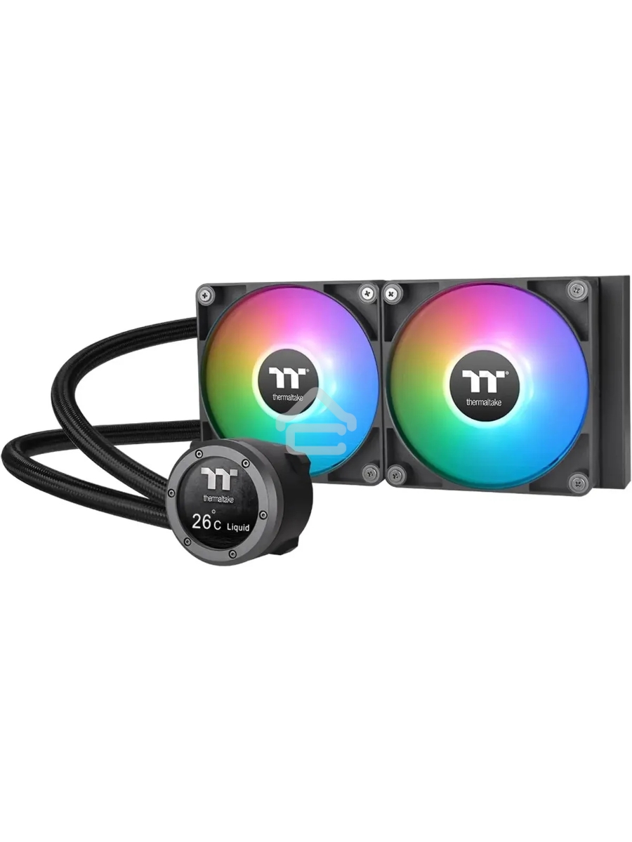 Система водяного охлаждения Thermaltake TH240 V2 Ultra ARGB Soc-AM5/AM4/1151/1200/1700 черный 4-pin 25.8dB Al+Cu LCD Ret (CL-W383-PL12SW-A)