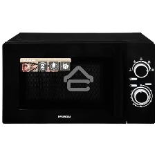 Микроволновая печь Hyundai HYM-M2058 черный, 20 л, 700 Вт, переключатели - поворотный механизм