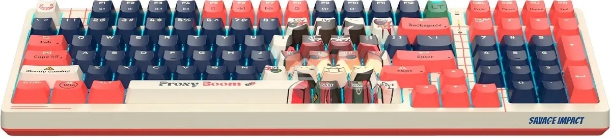 Клавиатура проводная A4Tech Bloody AT98 Proxy Boom USB бежевый/красный