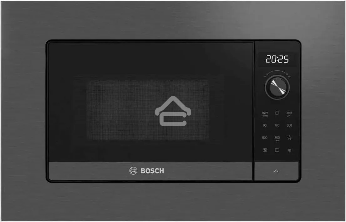 Микроволновая печь встраиваемая Bosch BEL623MD3 серый/черный, 20 л, 800 Вт, переключатели - поворотный механизм/сенсор
