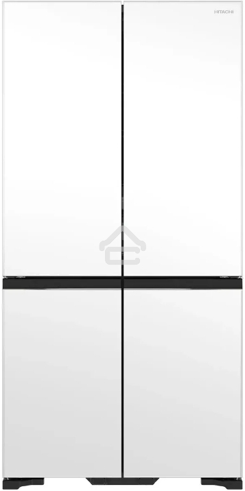 Холодильник Hitachi R-WB720PUC1 GPW белый стекло трехкамерный 357/103л морозилка снизу, No Frost, Side by Side