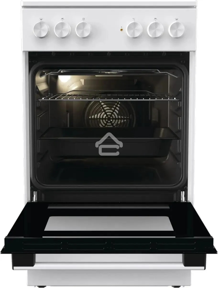 Плита электрическая Gorenje GEC5A41WG белый, конфорок 4 электрических, духовка 62 л, 50 см x 85 см x 59.4 см