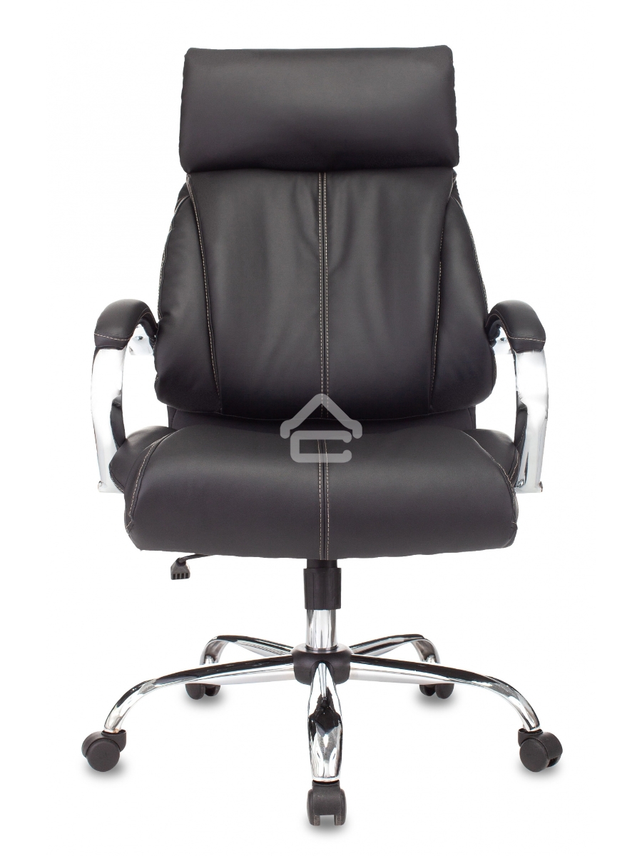 Кресло руководителя Бюрократ T-9904NSL Leather Venge Black черный, искусственная кожа, крестовина металл хром
