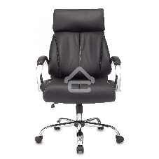 Кресло руководителя Бюрократ T-9904NSL Leather Venge Black черный, искусственная кожа, крестовина металл хром