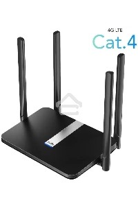 Роутер беспроводной Cudy LT500 AC1200 10/100BASE-TX/4G cat.4 черный