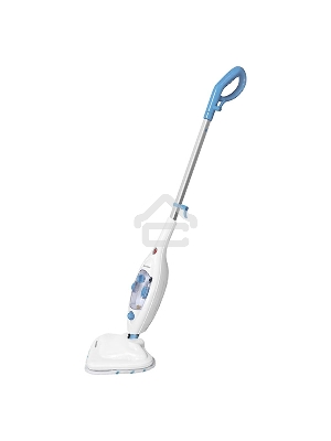 Паровая швабра Blackton Bt SM1114 White-blue, Мощность 1300 Вт, 2 в 1. Вертикальная и компактная, Резервуар для воды 300 мл, Время неприрывной работы до 20 минут, Быстрая и эффективная очистка всех типов полового покрытия: паркет, линолеум, плитка, Уничто