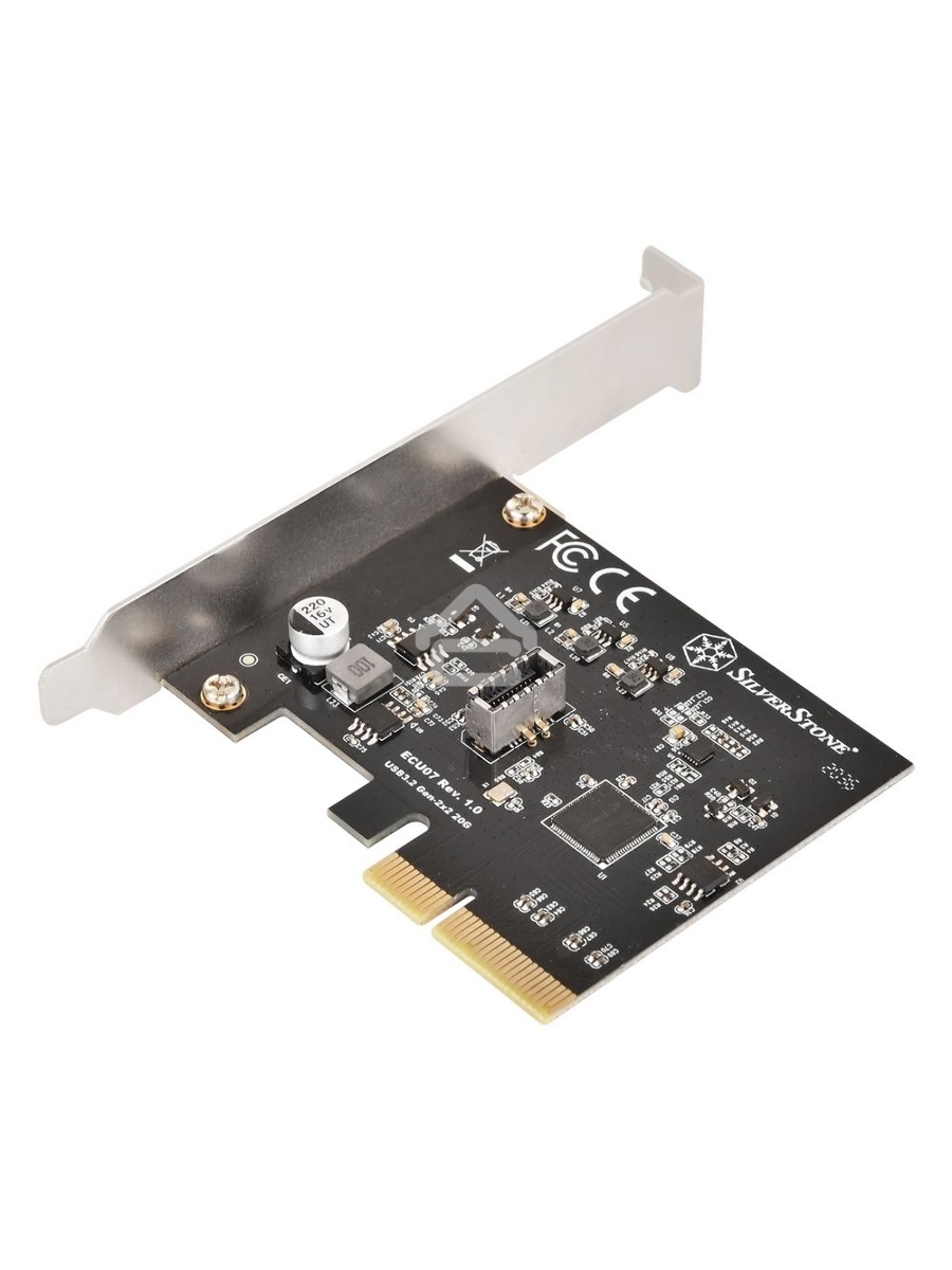 Контроллер Silverstone G56ECU070000010 SuperSpeed USB 20Gbps / internal USB-C Key-A 3.2 Gen 2x2 PCIe expansion card