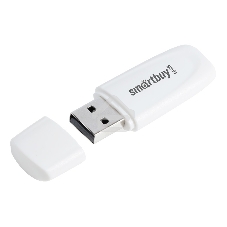 Флешка USB Smartbuy 16 Gb,Scout White (SB016 Gb2SCW), 16 Gb, USB 2.0, R/W 15/12, белый