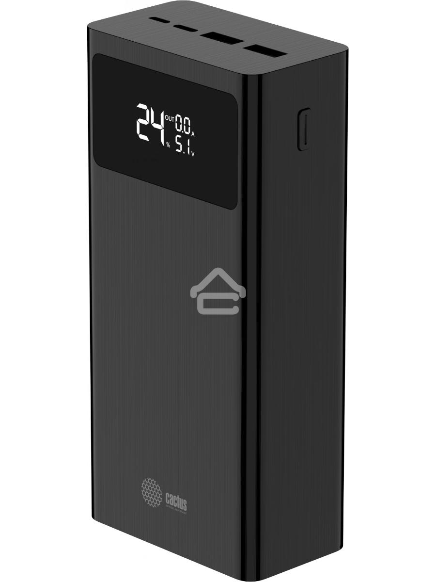 Мобильный аккумулятор Cactus CS-PBFSKA-30000 30000mAh 22.5W 4.5A USB-A/USB-C черный