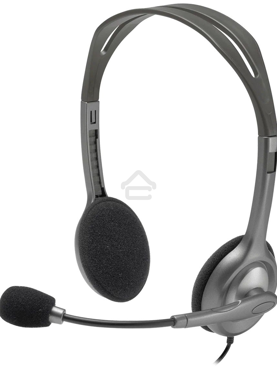 Наушники с микрофоном Logitech Stereo H110 серебристый 1.8м накладные оголовье (981-000459)