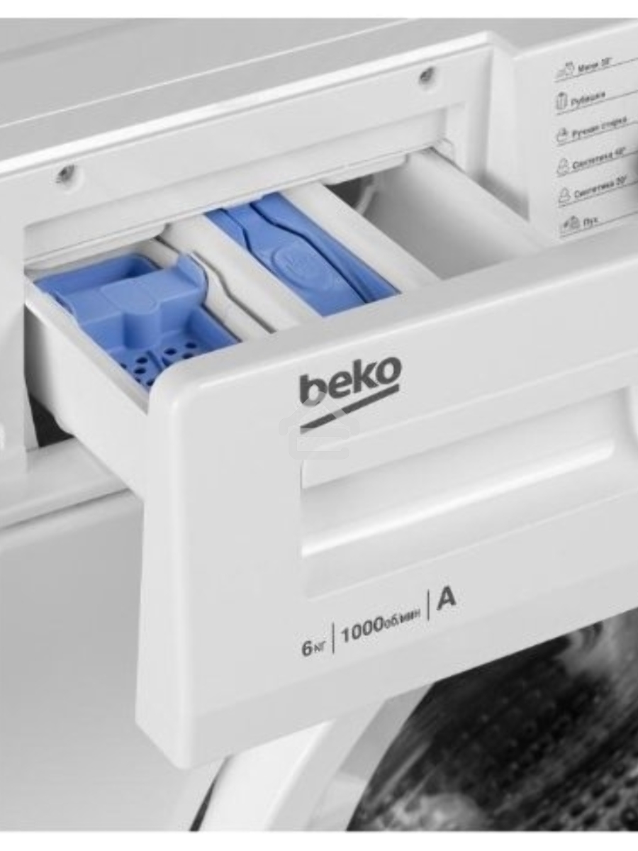 Стиральная машина Beko WRE6511ZWW белый, загрузка фронтальная 6 кг, 1000 об/мин., класс: А++