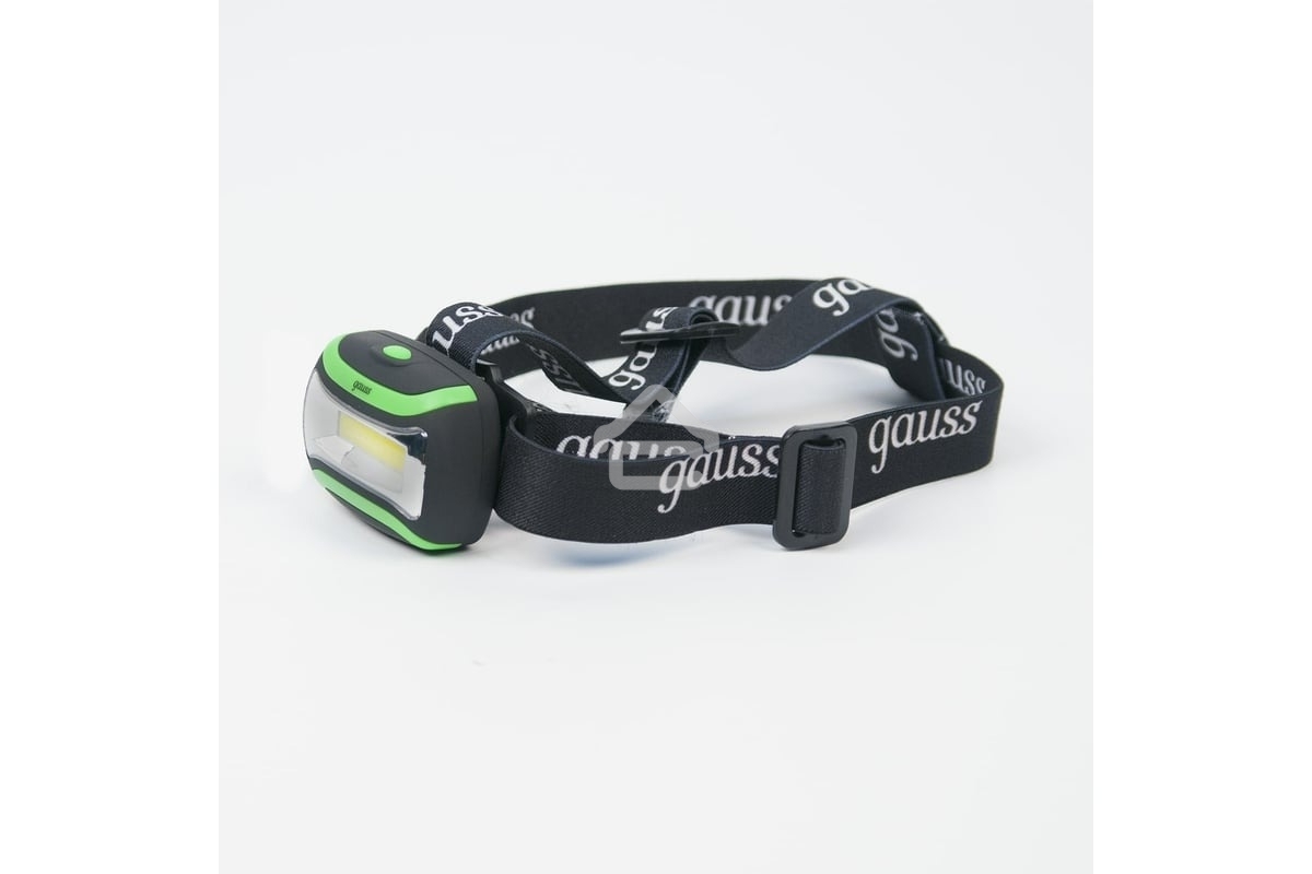 Фонарь налобный Gauss GFL307 черный 3Вт лам.:светодиодный AAAx3