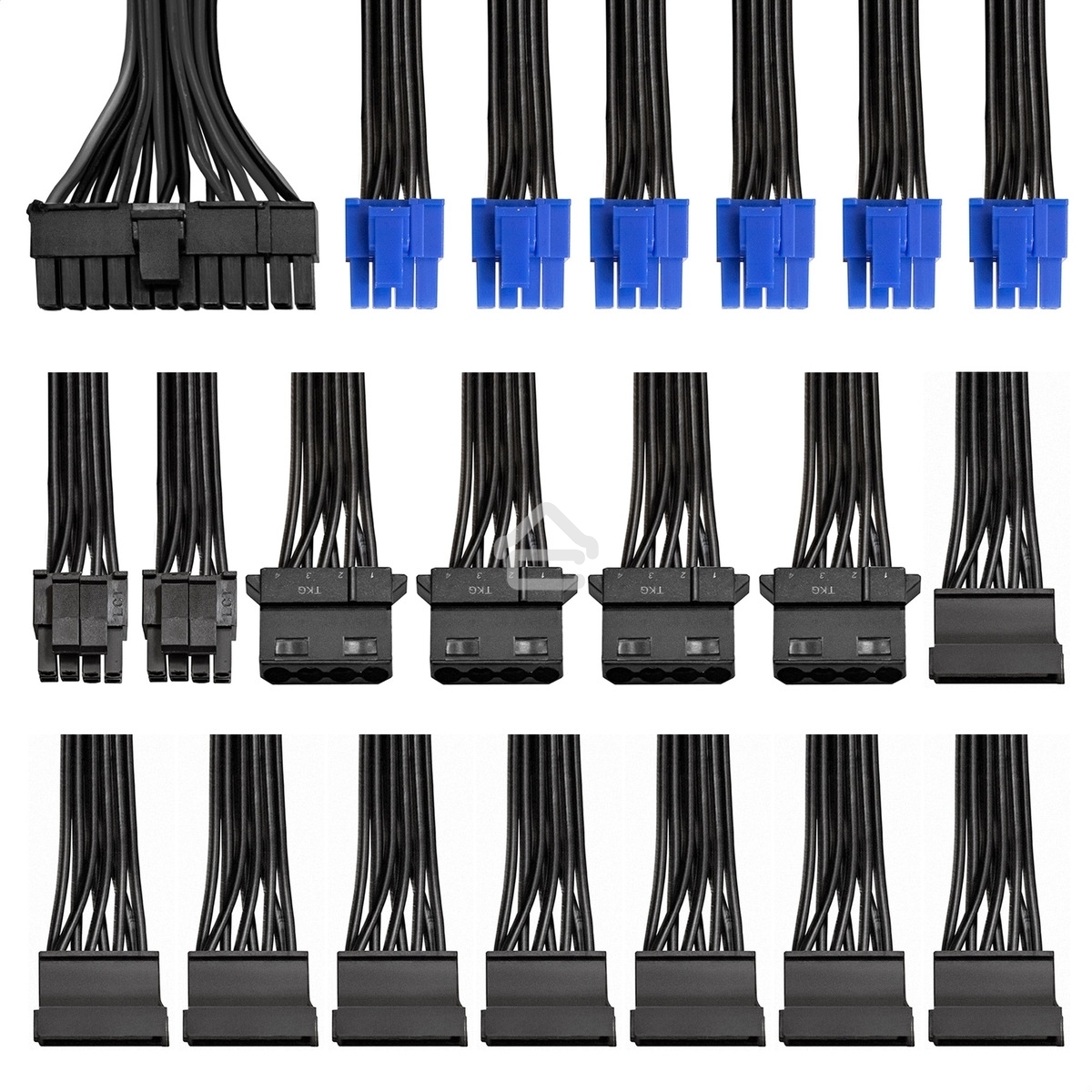 Блок питания ExeGate Gaming Standard 1000PGS RTL (EX285976RUS), 1000Вт, 140мм, модульный, черный