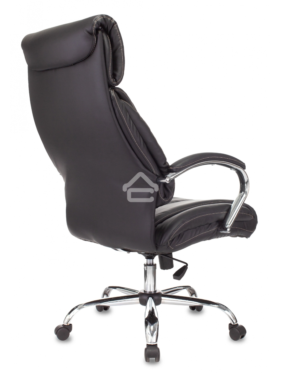 Кресло руководителя Бюрократ T-9904NSL Leather Venge Black черный, искусственная кожа, крестовина металл хром