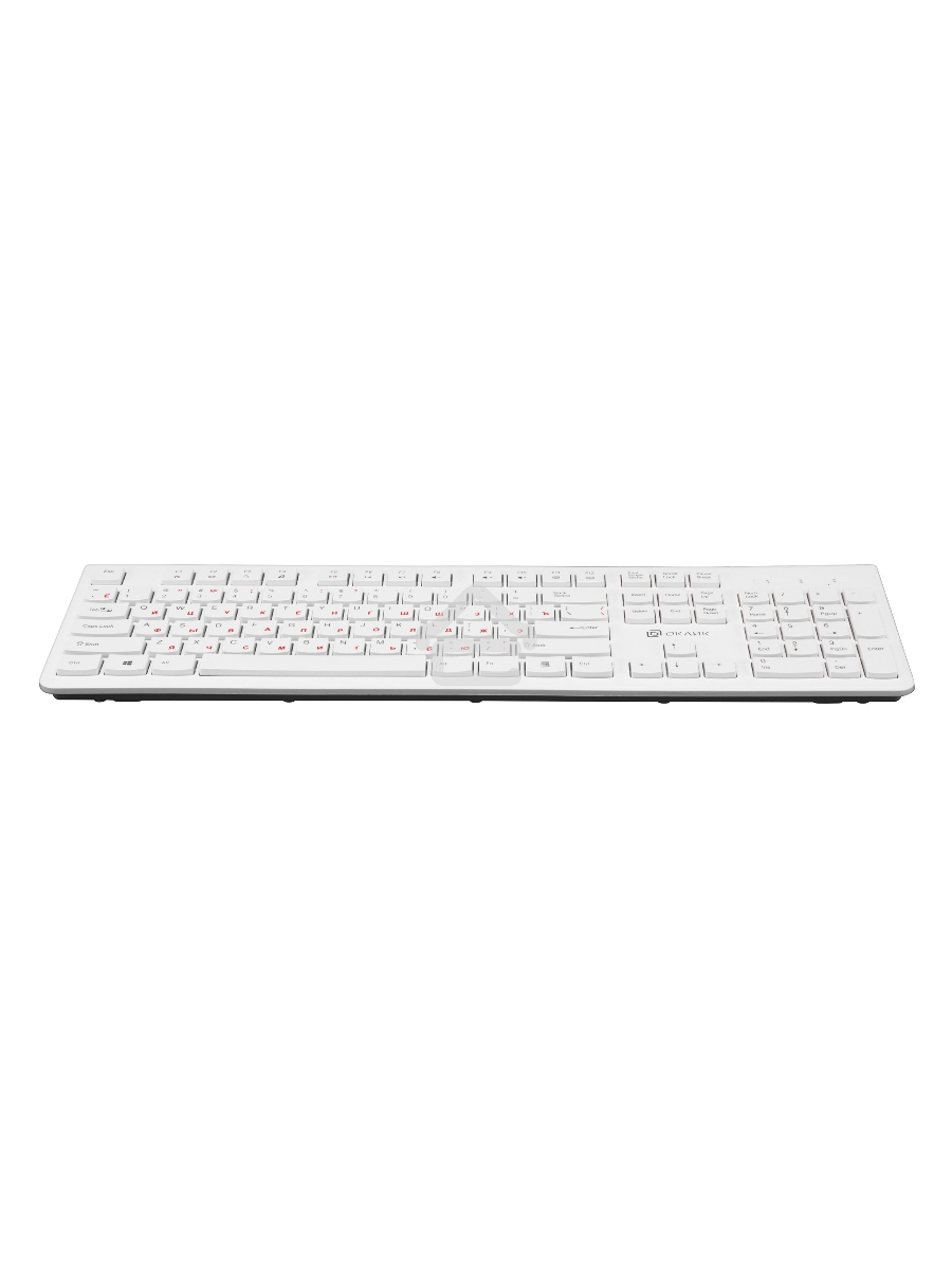 Клавиатура Oklick 505M белый USB slim