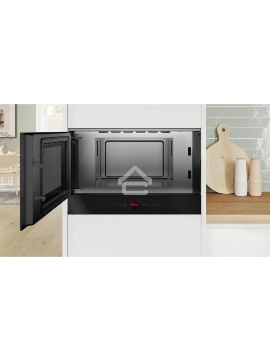 Микроволновая печь встраиваемая Bosch BFL9221B1 черный, 21 л, 900 Вт, переключатели - сенсор/поворотный механизм
