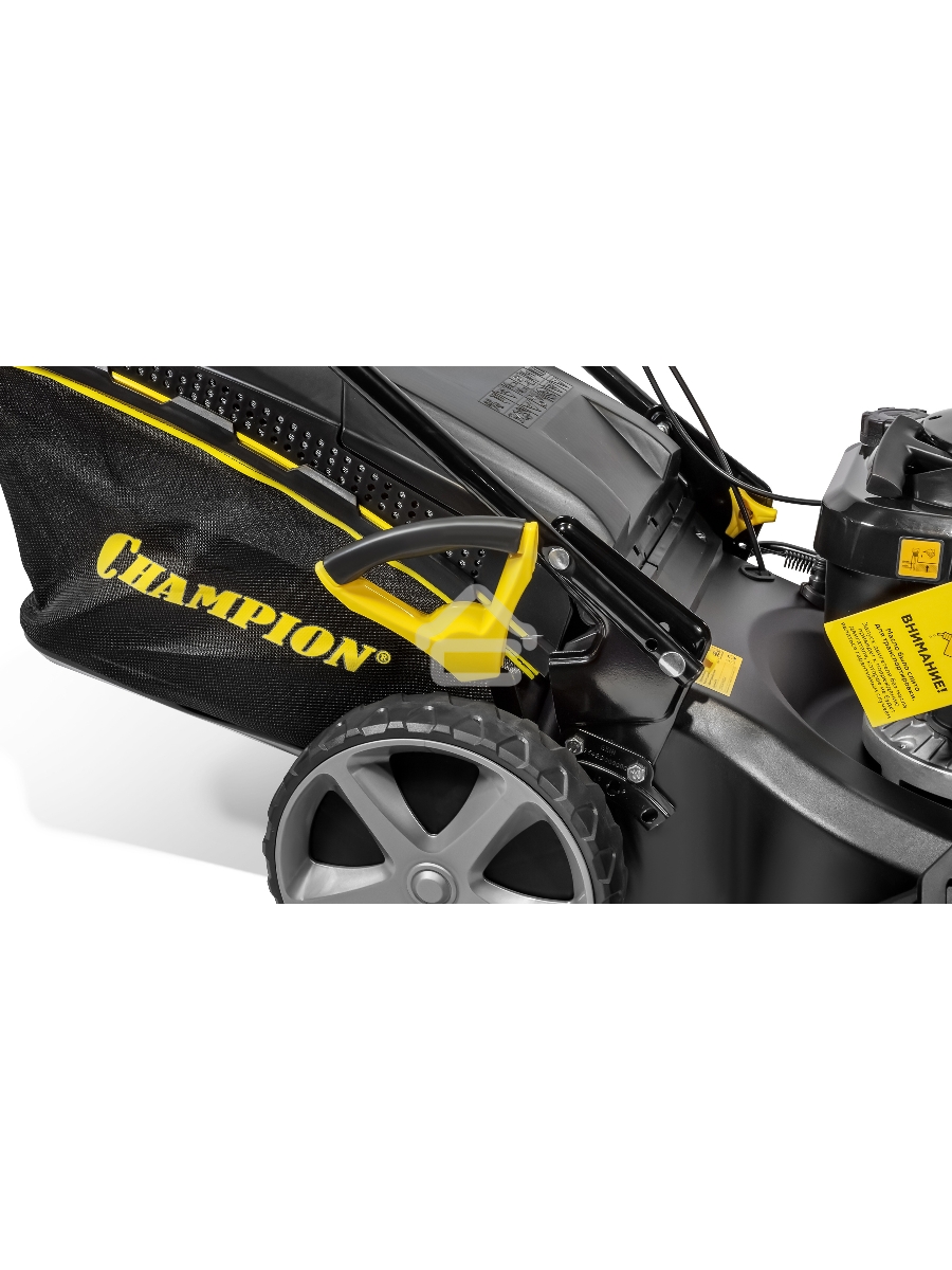 Газонокосилка CHAMPION LM5344 (4,4кВт привод 525мм 65л 25-75мм 1рычаг/6, 38кг 4в1)