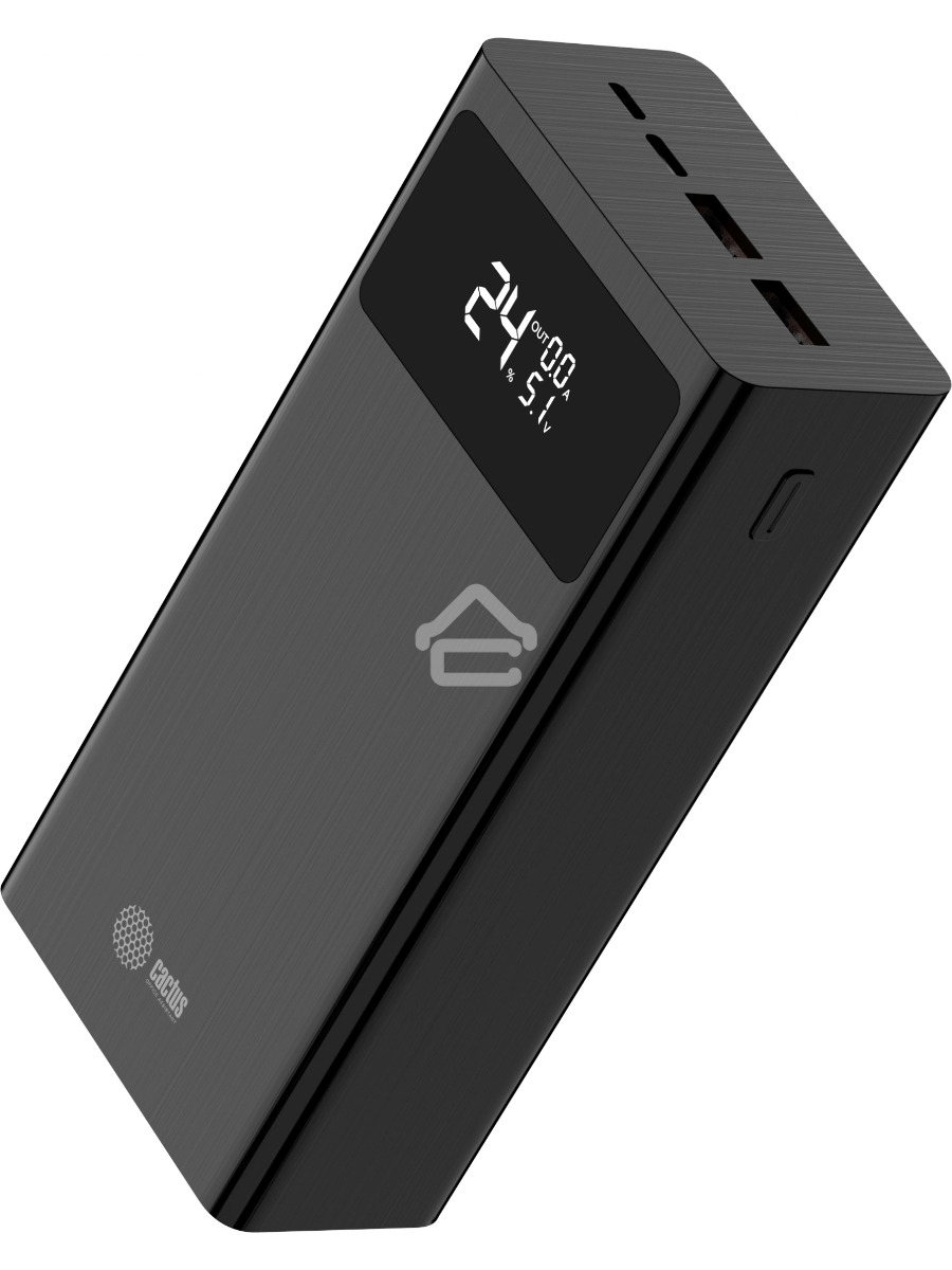 Мобильный аккумулятор Cactus CS-PBFSKA-30000 30000mAh 22.5W 4.5A USB-A/USB-C черный