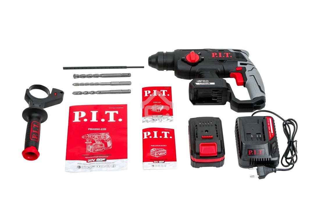Перфоратор P.I.T. PBH20H-22B/1 патрон:SDS-plus уд.:1.8Дж аккум. (кейс в комплекте)