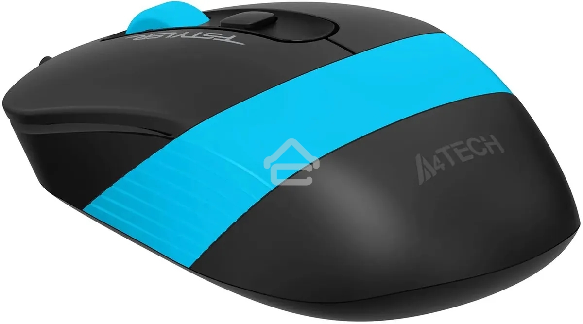 Мышь проводная A4Tech Fstyler FM10S черный/голубой, 1600 dpi, USB, кнопки - 4