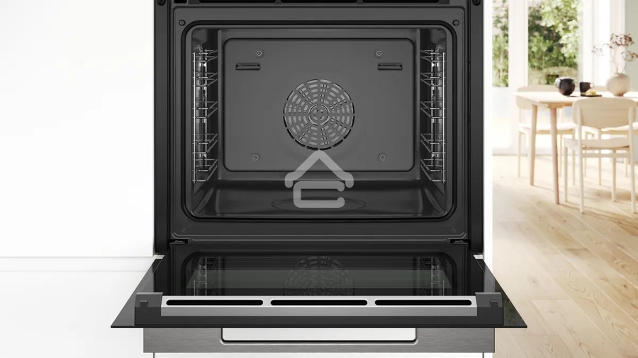 Духовой шкаф Bosch HSG7361B1 Home Connect!! Serie 8, черный, 21 режим + комбинированные режимы, функция приготовление на пару 100%, 4-слойное остекление, 3 цветных текстовых TFT-дисплея 2,5
