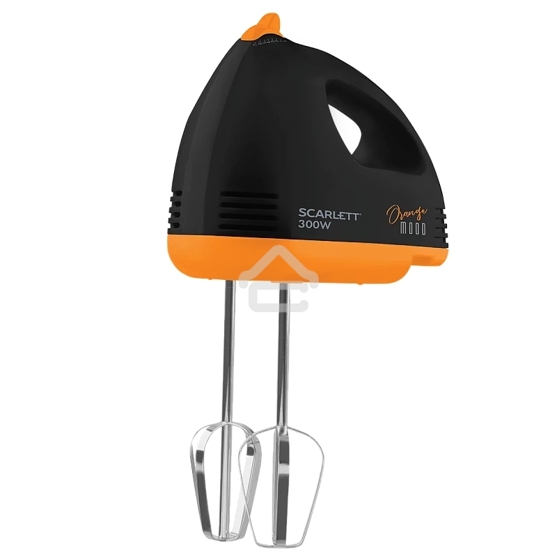 Миксер ручной Scarlett SC-HM40S20 300 Вт, черный/оранжевый