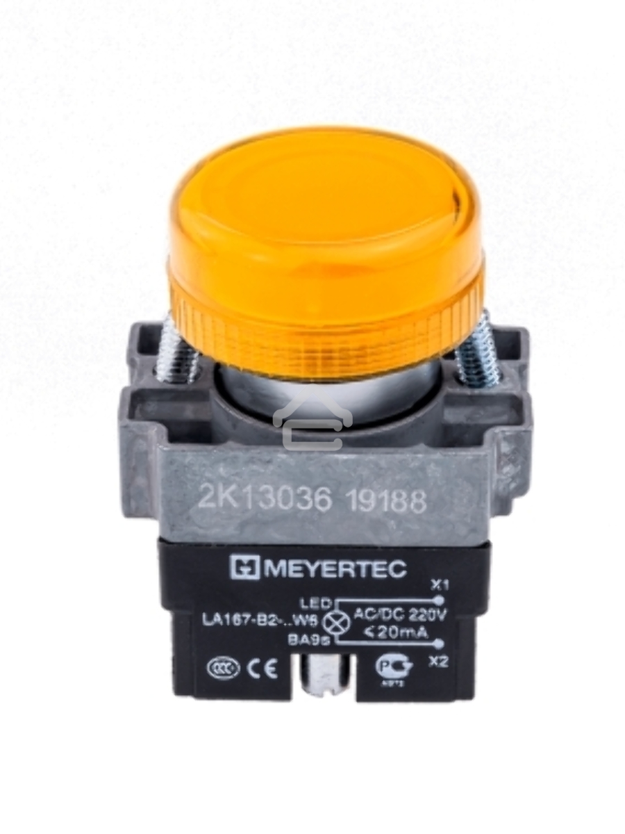 Сигнальная лампа в сборе, желтая. Meyertec MTB2-BV635