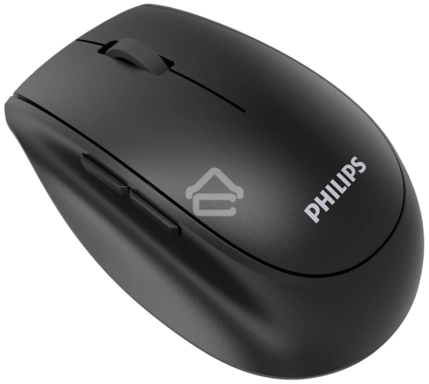 Мышь беспроводная Philips SPK7627 черный, 1600 dpi, радиоканал, Bluetooth, USB, кнопки - 5