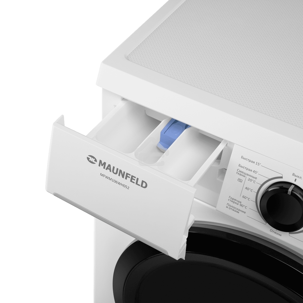 Стиральная машина Maunfeld MFWM106WH052 белый, загрузка фронтальная 6 кг, 1000 об/мин., класс: А+++