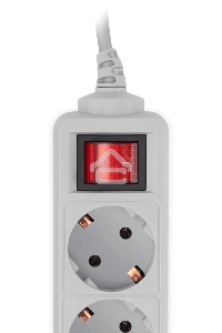 Сетевой фильтр PC Pet AP01006-3-GR 3м (5 розеток) серый