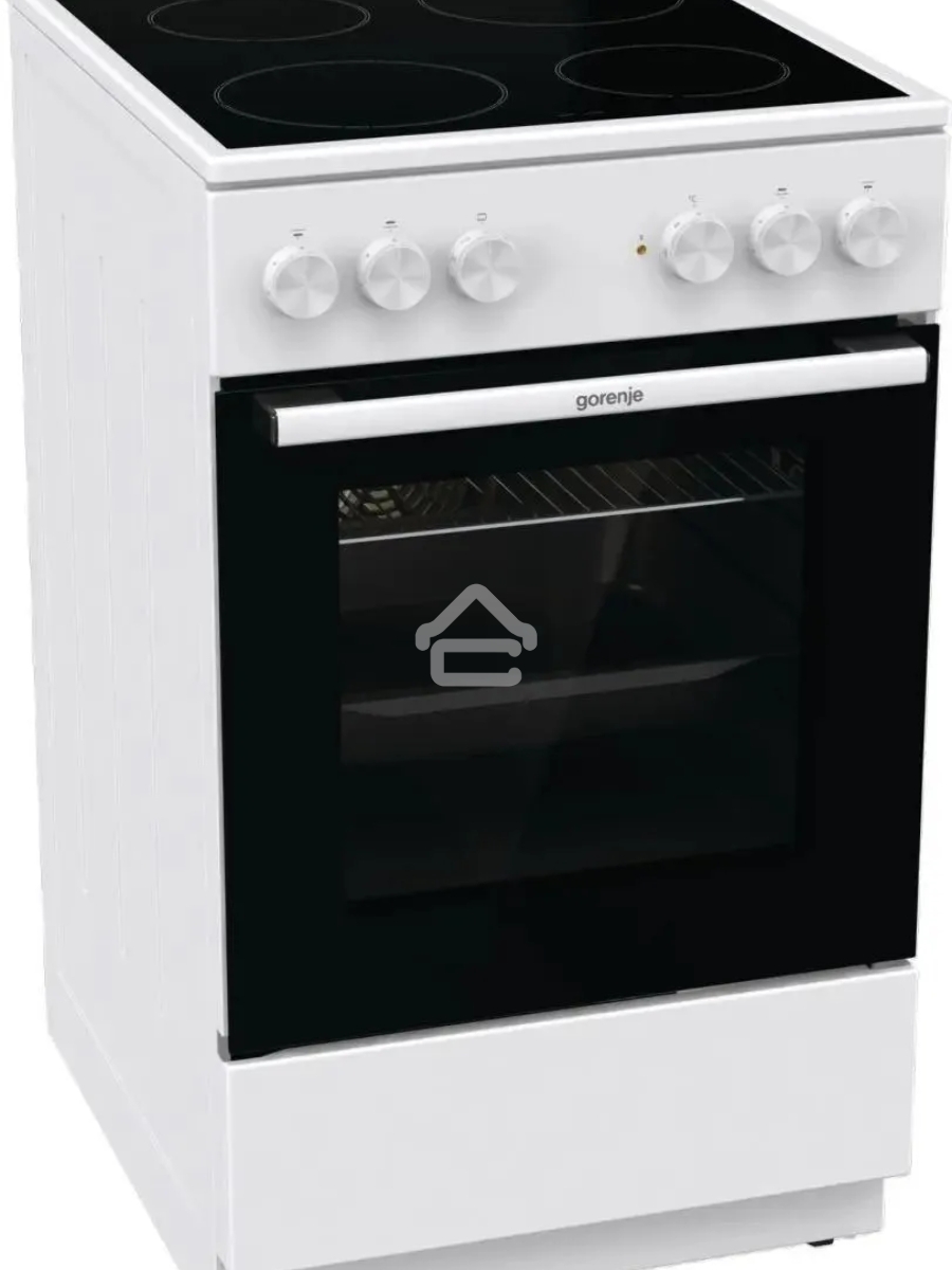 Плита электрическая Gorenje GEC5A41WG белый, конфорок 4 электрических, духовка 62 л, 50 см x 85 см x 59.4 см
