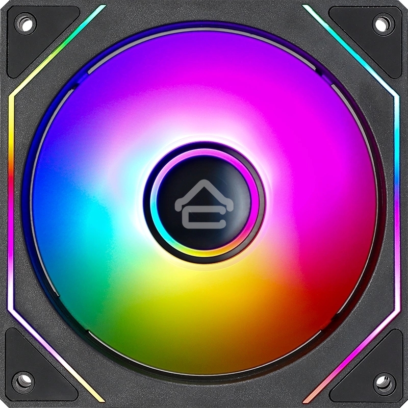 Вентилятор для корпуса Aerocool/Formula Floe 12BK ARPW ARGb черный, 120 мм, 1500 об/мин, 26.8 дБ, 4 pin