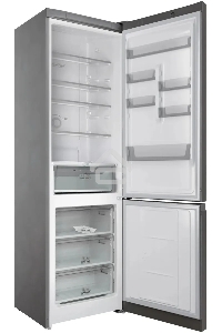 Холодильник Hotpoint HT 6200 S серебристый двухкамерный 240/83л морозилка снизу, No Frost