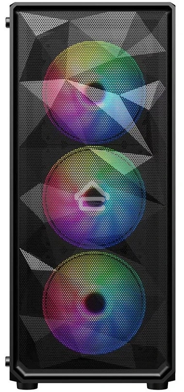 Компьютерный корпус 1STPLAYER FD3 Black/ATX/4x120мм LED fans inc./FD3-BK-4F1